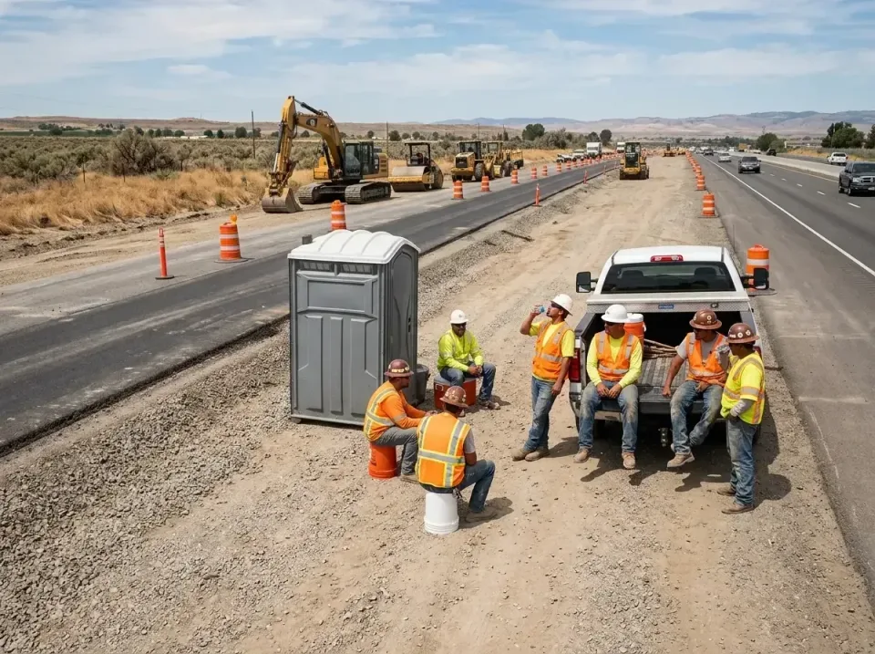 highway-road-construction-crew-007 — frequently asked questions, Porta Potty and Restroom Rentals in Deschutes River Woods,…
